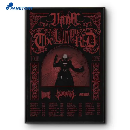 Discover Vana The Lady Red Tour 2026 Poster Home Decor, Wall Art, No Frame, Fan Gift