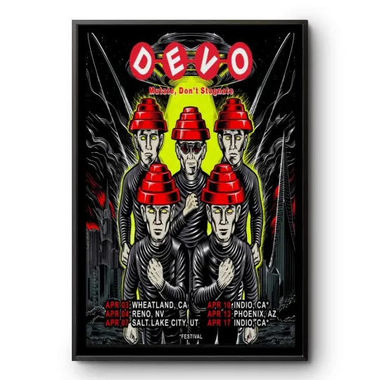 Discover Devo Tour Apr 2026 Poster Home Decor, Wall Art, No Frame, Fan Gift