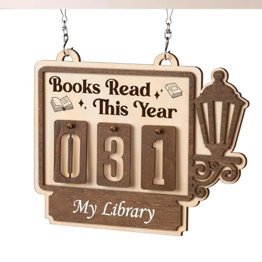 Discover Books Read Tracker Sign for Reading Challenges, Ideal Gift for Book Lovers