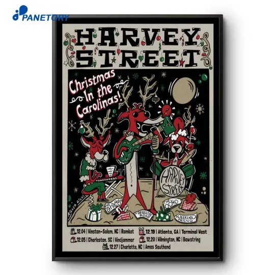 Discover Harvey Street Tour Christmas The Carolinas 2026 Poster Home Decor, Wall Art