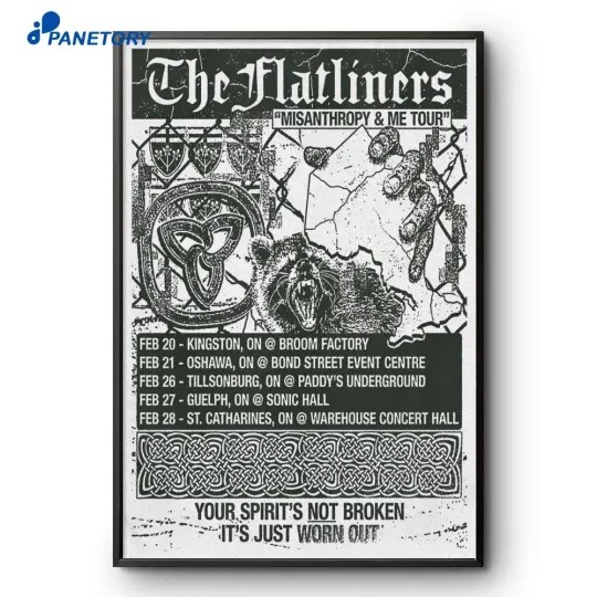 Discover The Flatliners Misanthropy And ME Tour 2026 Poster Home Decor, Wall Art