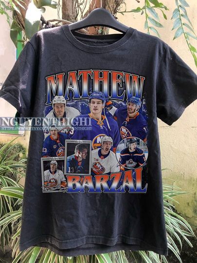 Discover Mathew Barzal Ice Hockey Canadian Vintage Graphic T-Shirt