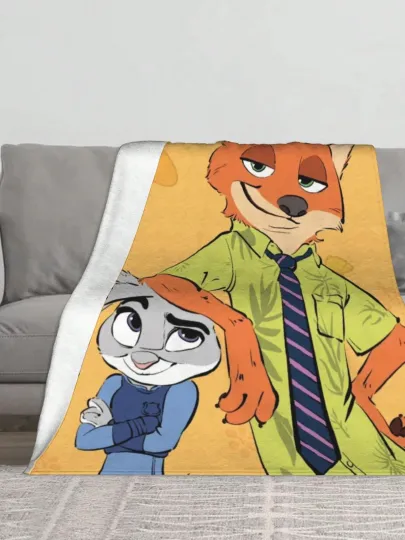 Discover Disney Funny Zootopia Cozy Blanket Fuzzy #23
