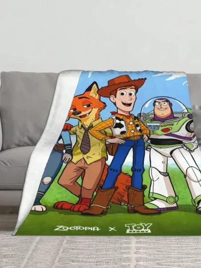 Discover Disney Funny  Mickey And His Friends Cozy Blanket Fuzzy #21