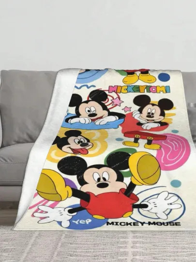 Discover Disney Funny  Mickey And His Friends Cozy Blanket Fuzzy #18