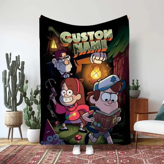 Discover Disney Gravity Falls Fleece Bed Custom Blanket Gift For Fan, Kids V5