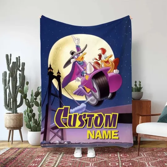 Discover Disney Darkwing Duck Fleece Bed Custom Blanket Gift For Fan, Kids V4