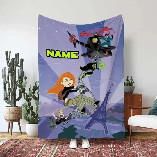 Discover Disney Kim Possible Fleece Bed Custom Blanket Gift For Fan, Kids V4