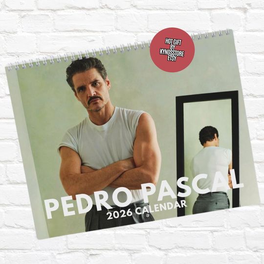 Discover Pedro Pascal Wall Calendar 2026 | Fan | Unique Christmas Gift | For Her | For Him | Friend