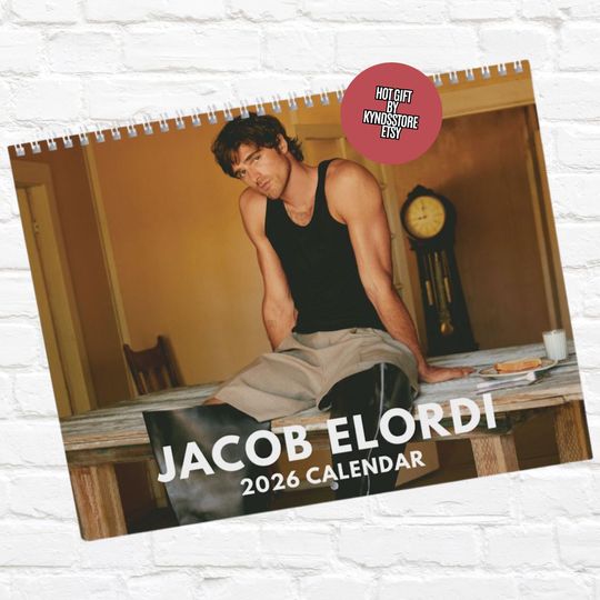 Discover Jacob Elordi Wall Calendar 2026 | Fan | Unique Christmas Gift | For Her | Daughter | Friend