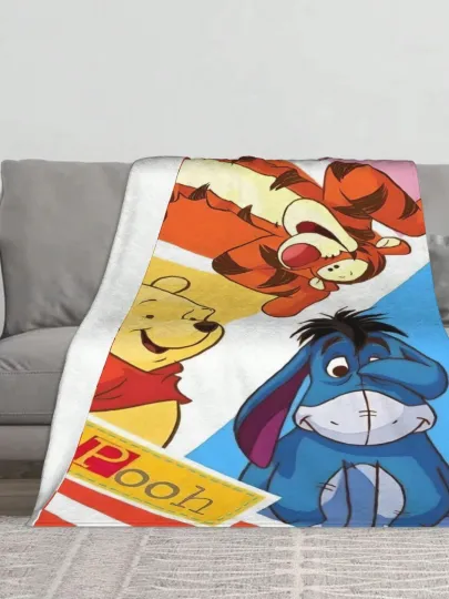 Discover Disney Funny  Winnie The Pooh Cozy Fleece Blanket #10