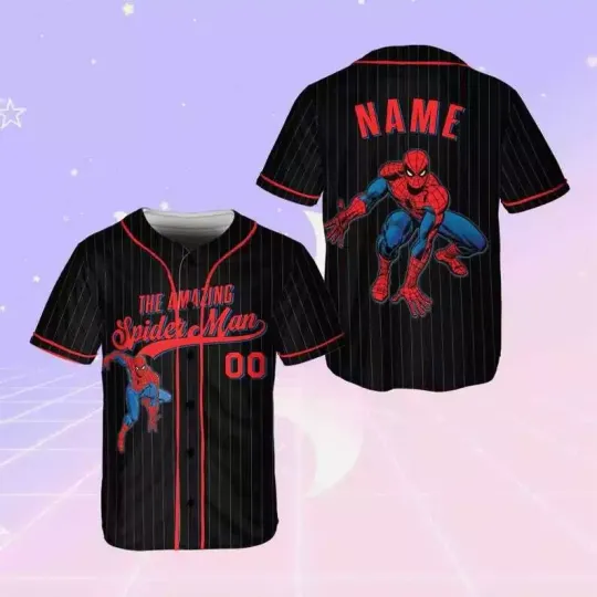 Discover Personalized The Amazing Spiderman Superhero Baseball Jersey Shirt