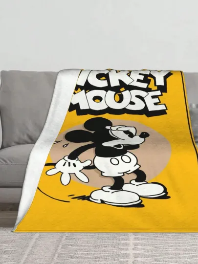 Discover Disney Funny Mickey And His Friends Fleece Blanket #8