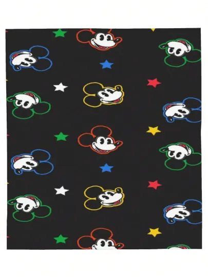 Discover Disney Funny Mickey And His Friends Fleece Blanket #5