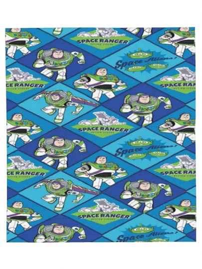 Discover Disney Funny Toy Story Buzz Fleece Blanket Fuzzy #2