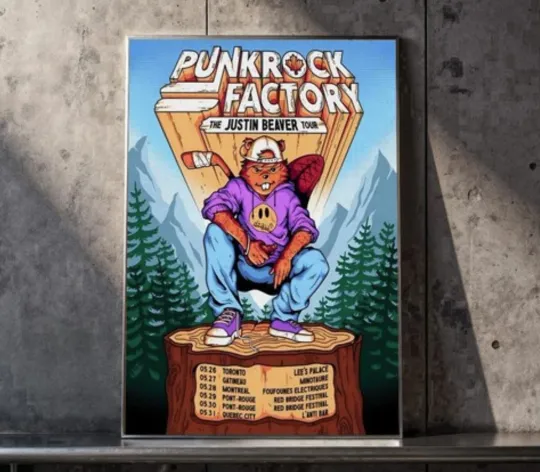 Punk Rock Factory 2026 The Justin Beaver Tour Poster