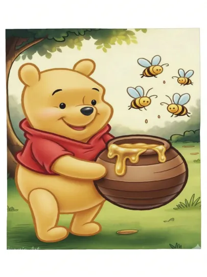 Discover Disney Winnie The Pooh Warm Loved By Fleece Blanket #5