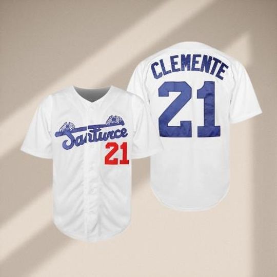 Discover Roberto Clemente Baseball Jersey Santurce Crabbers Puerto Rico Baseball Shirt Stitched.