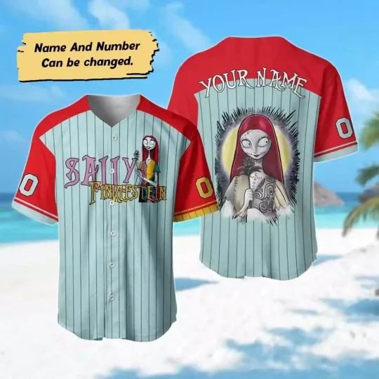 Discover Personalized Nightmare Before Christmas Sally 3D BASEBALL JERSEY SHIRT US Size