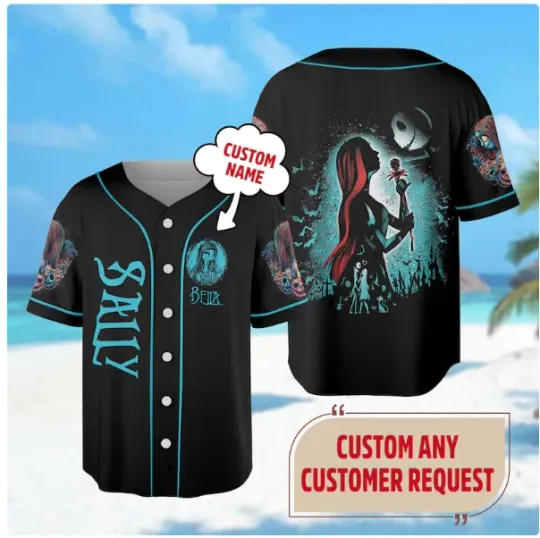 Discover Custom Sally Nightmare  3D Baseball Jersey Shirt HALLOWEEN GIFT BEST PRICE