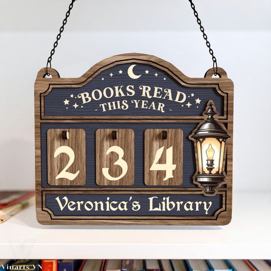 Discover Personalized Books Read Tracker,Books Read This Year Counter,Book Tracker,Bookshelf Decor,Book End,Reader Gift,Book Lover,Gift,Bookish Gift