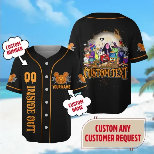 Discover Custom Inside Out Halloween Baseball Jersey Shirt