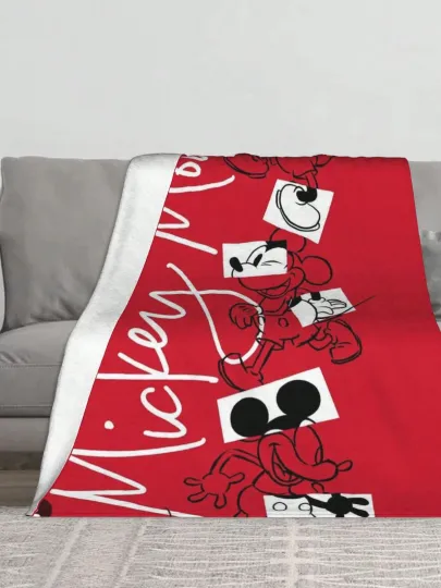 Discover Disney Funny Mickey And His Friends Fleece Blanket #3