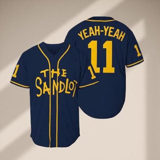 Discover The Sandlot Yeah-Yeah #11 Baseball Jersey, Classic Navy Movie Shirt, Retro Baseball Uniform