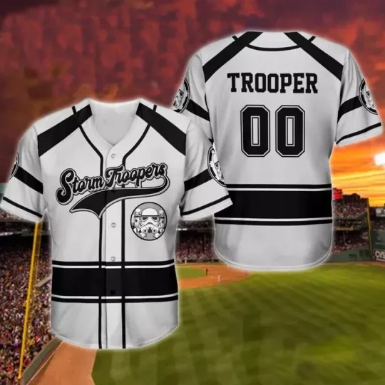 Discover Personalized Stormtrooper Cosplay Costume Warrior 3D Baseball Jersey Shirt