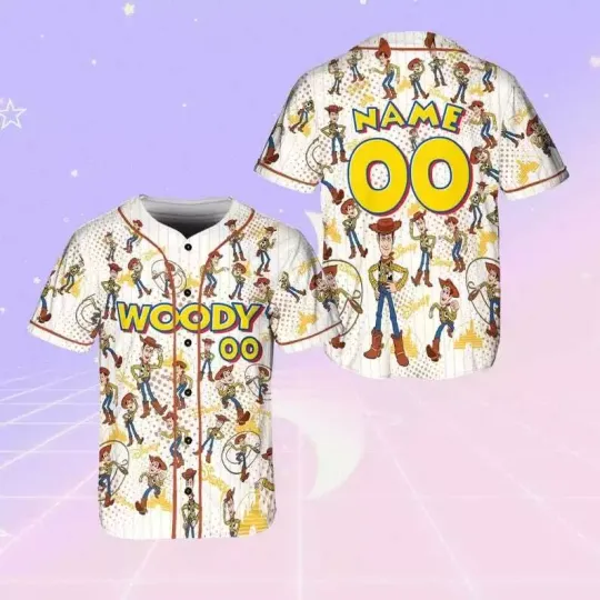 Discover Personalized Pixar Toy Story Characters Group Awesome 3D Baseball Jersey Shirt