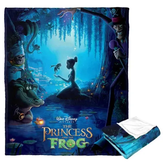Discover Disney Princesses The Princess Frog Poster Cozy Fleece Blanket