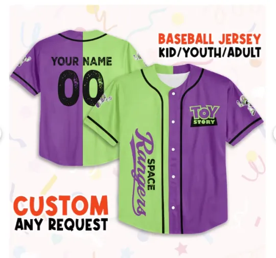 Discover Custom Toy Story Buzz Lightyear Space Baseball Jersey Shirt