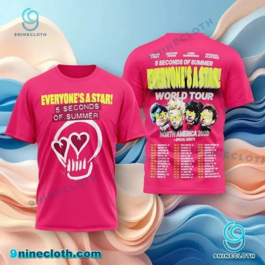 Discover 5 Seconds of Summer Tour 2026 T-Shirt 3D Tee Shirt  PA461