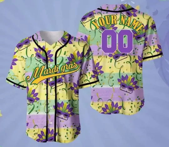 Discover Personalized Life Is Mardi Gras Fat Tuesday Festival 3D Baseball Jersey Shirt