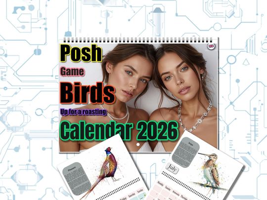 Discover Calendar 2026 Rude funny gift for him. Posh Birds with all the weird days marked up