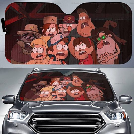 Discover Gravity Falls Car Sunshade, Movie Cartoon Car Decor, Gravity Falls Auto Sunshade, Gravity Falls Car Sun Protector, Gift For Men, Women