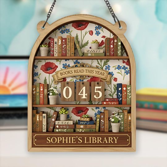 Discover Floral Books Read Tracker, Personalized Reading Sign, Custom Library Shelf Decor, Book Lover Gift for Readers and Teachers