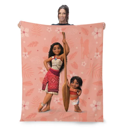 Discover Disney Moana 2 Sisters Forever Disneyland Christmas Holiday Fleece Blanket