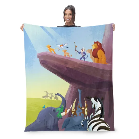 Discover Disney Lion King King Pride Disneyland Christmas Holiday Fleece Blanket