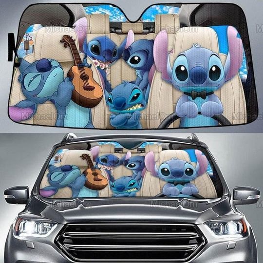Discover Stitch Auto Sunshade Car Sunshade Window Cover Decoration