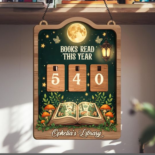 Discover Custom Books Read This Year Counter, Custom Books Read Tracker, Bookshelf Counter