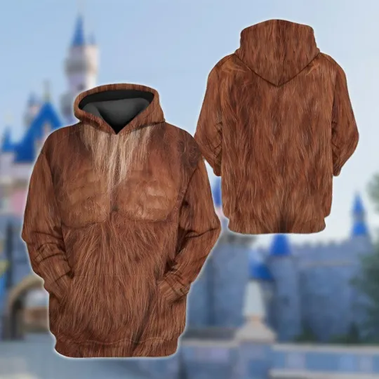 Bigfoot Monster Costume 3D Hoodie for Men and Women