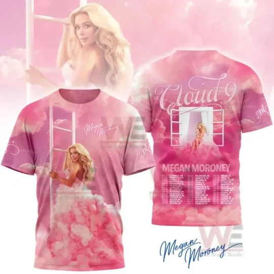 Discover Megan Moroney Cloud 9 2026 Tour 3D T Shirt