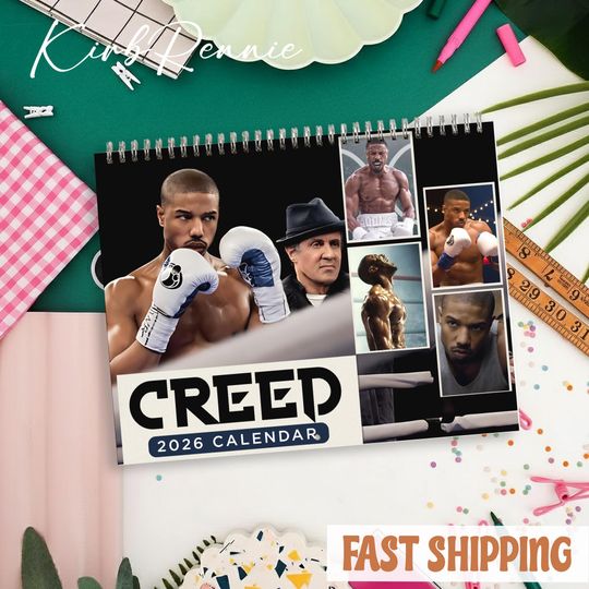 Discover Creed Movie Calendar, Boxing Monthly Planner, Calendar Size 8.5" x 11"
