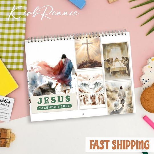 Discover Jesus Calendar 2026, Jesus Wall Calendar, Funny Movie Calendar 2026, New Year Room Decor Size 8.5" x 11"