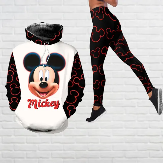 Discover Mickey Mouse 3D Hoodie and Leggings Set for Men and Women
