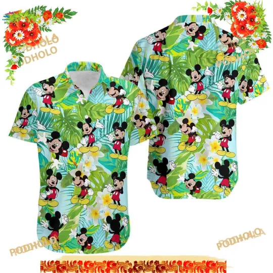 Discover Mickey Mouse Tropical Hawaiian Shirt for Men Women