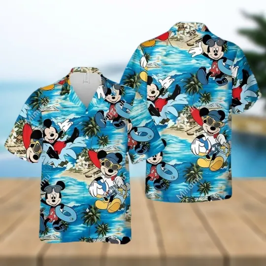 Discover Mickey Mouse Disney Summer Vacation Hawaiian Shirt for Men
