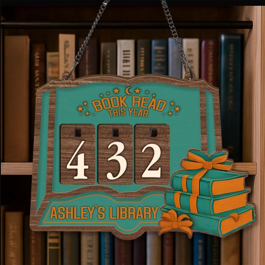 Discover Personalized Books Read Tracker, Books Read This Year, Bookshelf Counter, Bookish Decor, Bookish Gift, Custom Gift for Reader, Library Decor