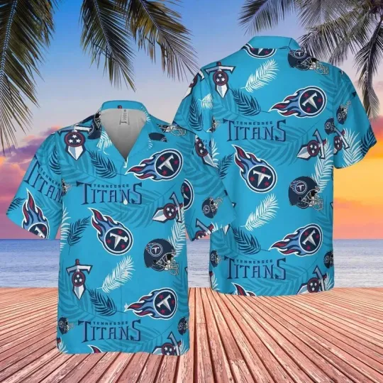 Discover Tennessee Football Team Titanss Hawaiian Button Down Shirt Unisex Adults S-5XL